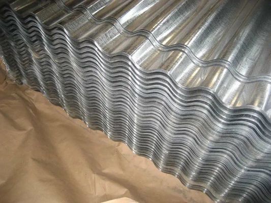 60-95HRB পৃষ্ঠের কঠোরতা ছাদ এবং নির্মাণের জন্য corrugated ইস্পাত শীট