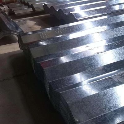 ছাদ / প্রাচীর আবরণ জন্য বড় Spangle corrugated ইস্পাত শীট