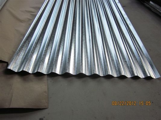 ছাদ / প্রাচীর আবরণ জন্য বড় Spangle corrugated ইস্পাত শীট